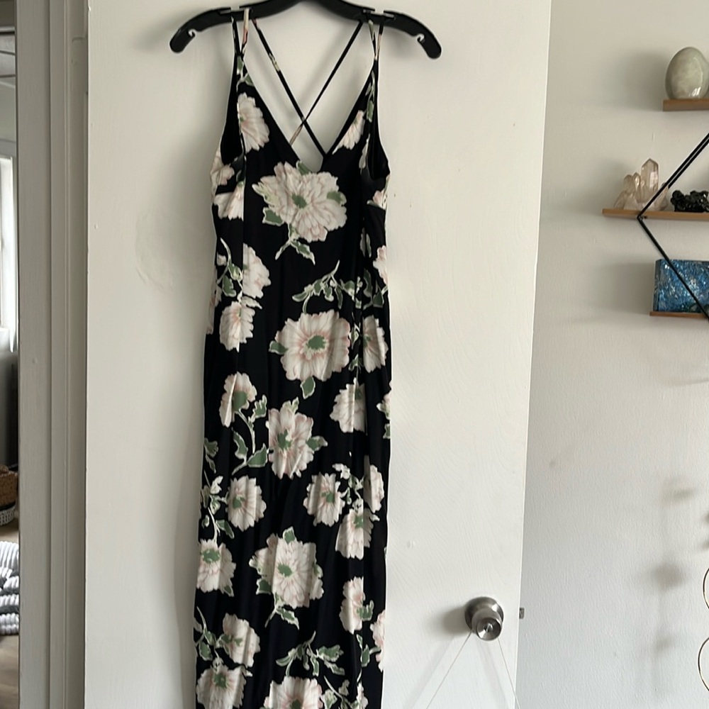 Aqua floral dress
